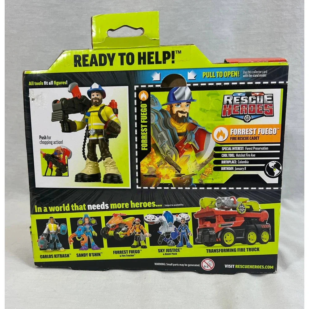 NEW‎ Forrest Fuego Rescue Heroes Fire Fighter Rescue Cadet Fisher Price